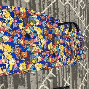 Nickelodeon Pajama Pants Bottoms Rugrats Ren & Stimpy Rocco's Modern Life Sz lg